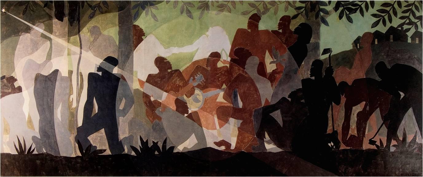 Aaron Douglas 'Aspects of Negro Life - Idylls of the Deep South' 1934